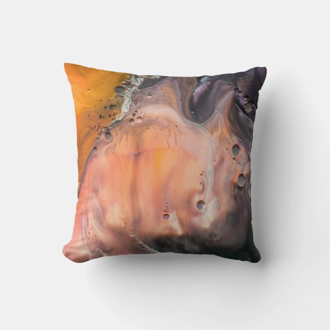 Beautiful Colourful Abstract Marble Design Cushion (Front)