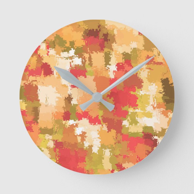 Beautiful Colourful Abstract Pattern Round Clock (Front)