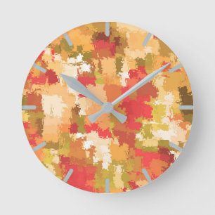 Beautiful Colourful Abstract Pattern Round Clock