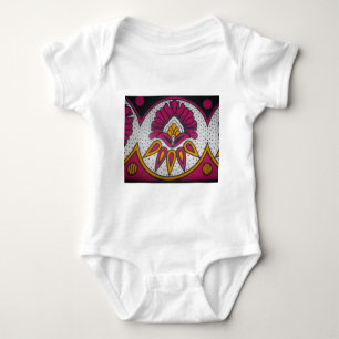 Beautiful Colourful African Fabric Motif Art Print Baby Bodysuit