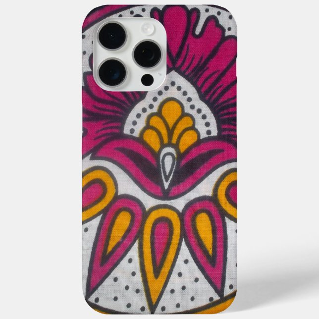 Beautiful Colourful African Fabric Motif Art Print Case-Mate iPhone Case (Back)