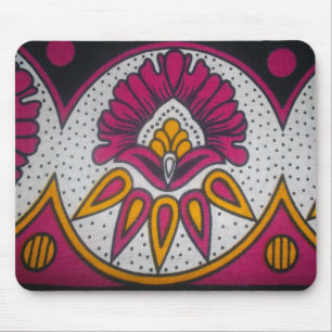 Beautiful Colourful African Fabric Motif Art Print Mouse Pad