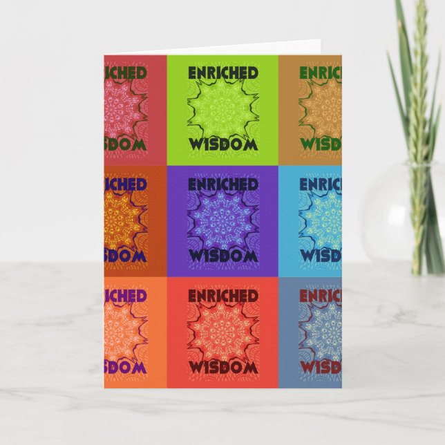  Beautiful Colourful amazing  Enriched Wisdom  Pop Card (Front)
