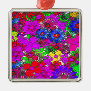 Beautiful Colourful Amazing Floral Pattern Design Metal Tree Decoration
