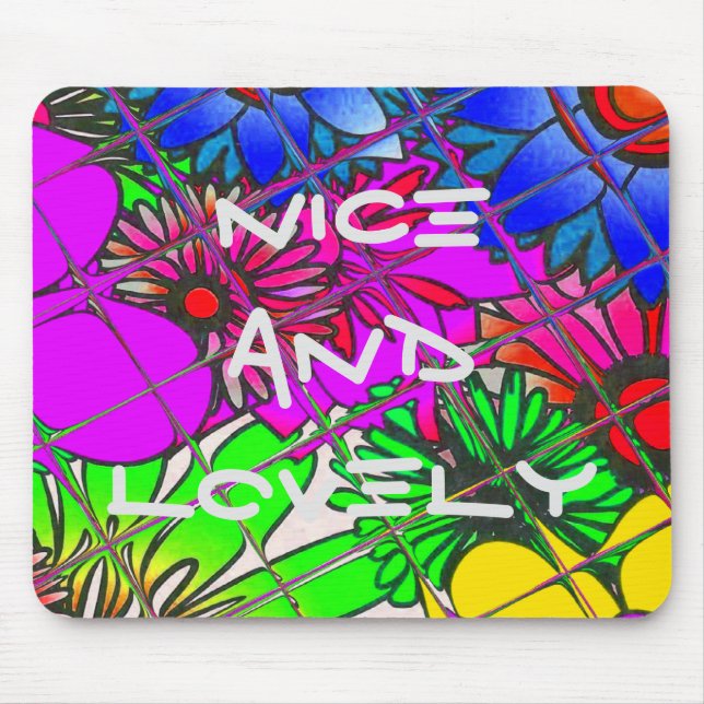 Beautiful Colourful Amazing Floral Pattern Design Mouse Pad (Front)