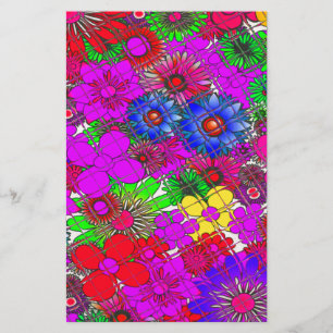 Beautiful Colourful Amazing Floral Pattern Design Stationery