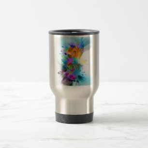 Beautiful colourful and cool splatter music note travel mug