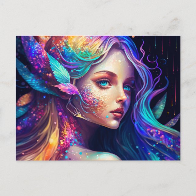 Beautiful Colourful Beautiful Fairy Postcard (Front)