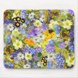 Beautiful Colourful Bed of Flowers Mouse Pad