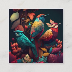 Beautiful Colourful Birds Enclosure Card