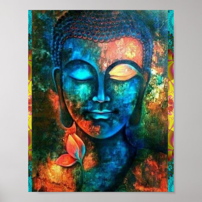Beautiful Colourful Buddha Poster (Front)
