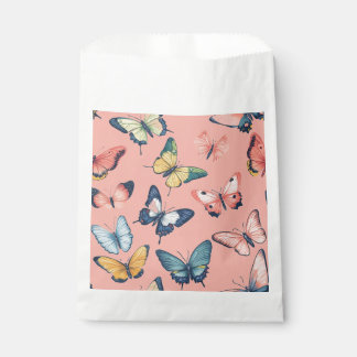 Beautiful Colourful Butterfly Print Favour Bags