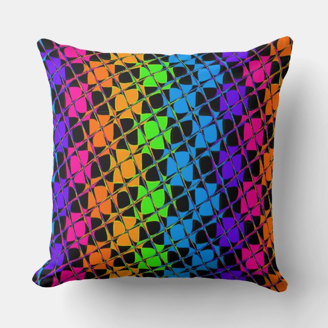 Beautiful colourful Check Plaid Decorative grade A Cushion (Front)