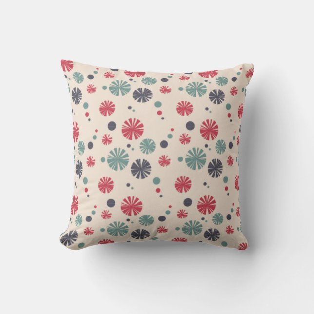 Beautiful colourful circle cushion (Front)