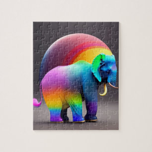 Beautiful Colourful Elephant Jigsaw Puzzle