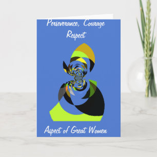 Beautiful colourful female silhouette Illustration Card