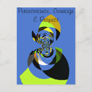 Beautiful colourful female silhouette Illustration Postcard