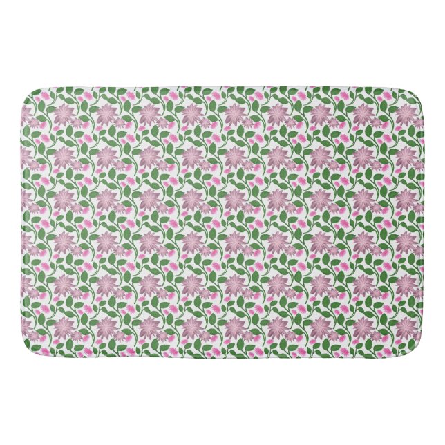 Beautiful Colourful floral pattern  Bath Mat (Front)