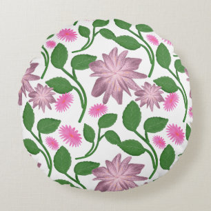 Beautiful Colourful floral pattern Round Cushion