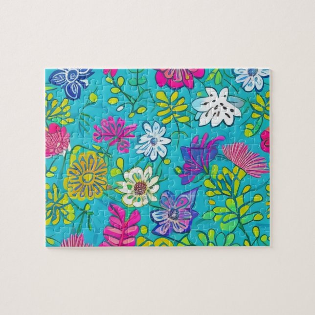 Beautiful colourful flowers jigsaw puzzle (Horizontal)
