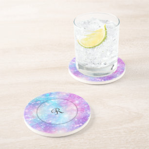 Beautiful Colourful Glittery Background Coaster