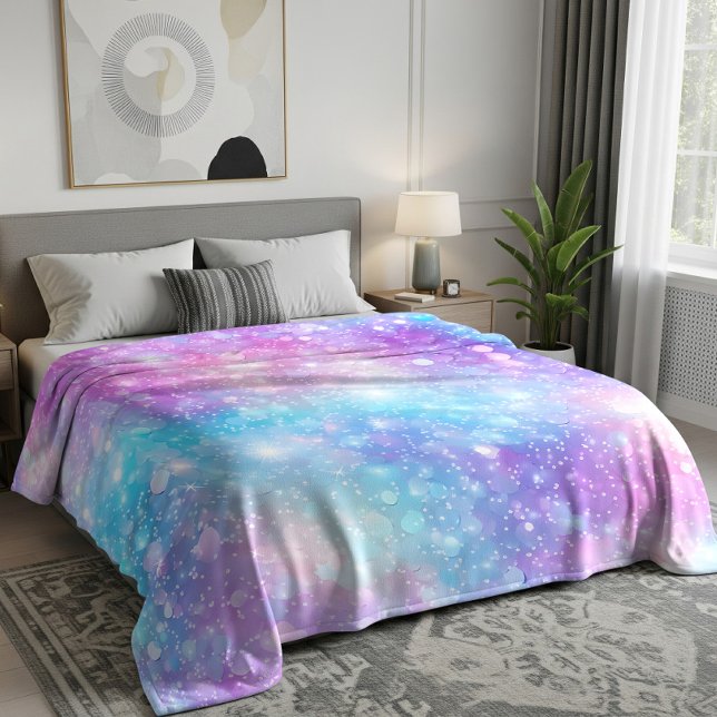 Beautiful Colourful Glittery Background Fleece Blanket (Creator Uploaded)