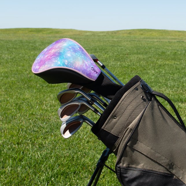 Beautiful Colourful Glittery Background Golf Head Cover (In Situ)