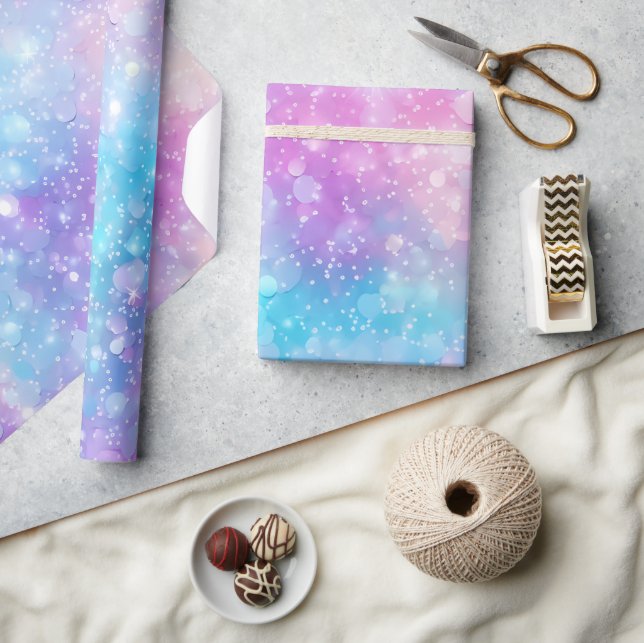 Beautiful Colourful Glittery Background Wrapping Paper (Crafts)