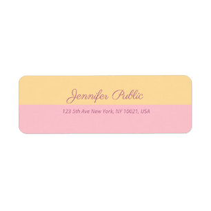 Beautiful Colourful Hand Script Name Return Addres