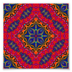 Beautiful colourful Kaleidoscope Photo Print