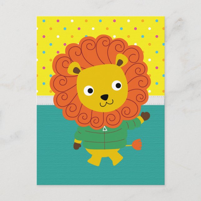 Beautiful Colourful Lion for Kids, Baby's Room Postcard (Front)