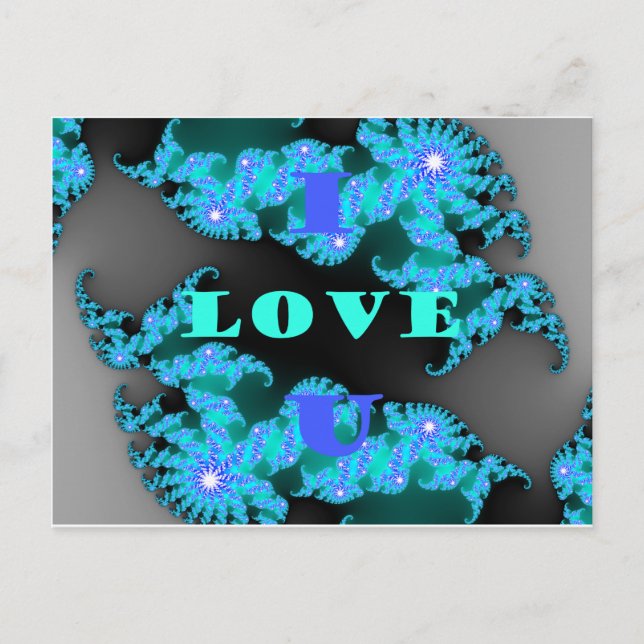 Beautiful colourful Love universe vector design ar Announcement Postcard (Front)