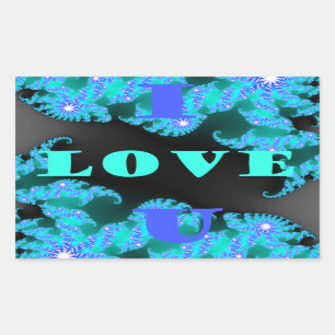 Beautiful colourful Love universe vector design ar Rectangular Sticker