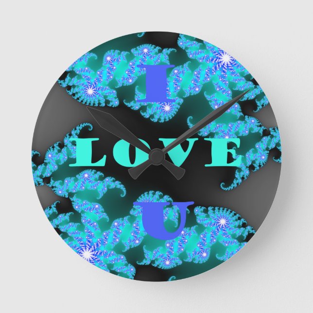 Beautiful colourful Love universe vector design ar Round Clock (Front)