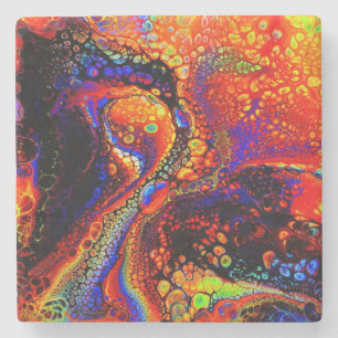 Beautiful & Colourful Molten Liquid Stone Coaster