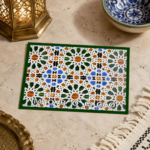 Beautiful Colourful Moroccan Zellij Tile Postcard