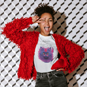 Beautiful Colourful Painted Cat Art T-Shirt