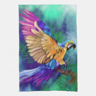 Beautiful Colourful Parrot Kitchen Towel