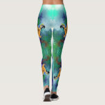 Beautiful Colourful Parrot - Migned Watercolor  Leggings<br><div class="desc">Beautiful Colourful Parrot - Migned Watercolor Art Painting Tropical Exotic Bird</div>