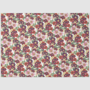 Beautiful Colourful Pattern with Floral Elements Tissue Paper