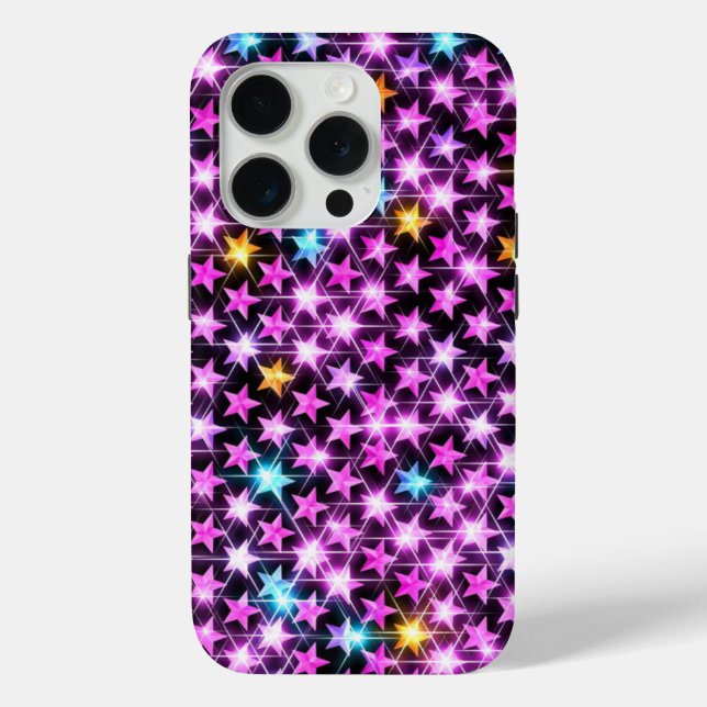 beautiful colourful purple shiny stars Case-Mate iPhone case (Back)
