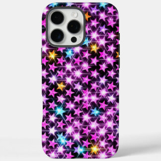beautiful colourful purple shiny stars iPhone 16 pro max case