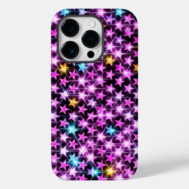 beautiful colourful purple shiny stars Case-Mate iPhone case (Back)
