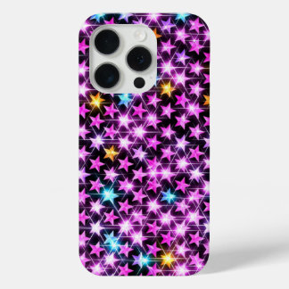 beautiful colourful purple shiny stars iPhone 15 pro case