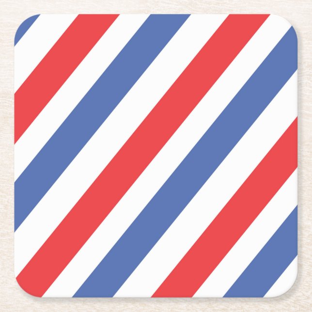 Beautiful Colourful Red, White & Blue Coaster Set (Front)