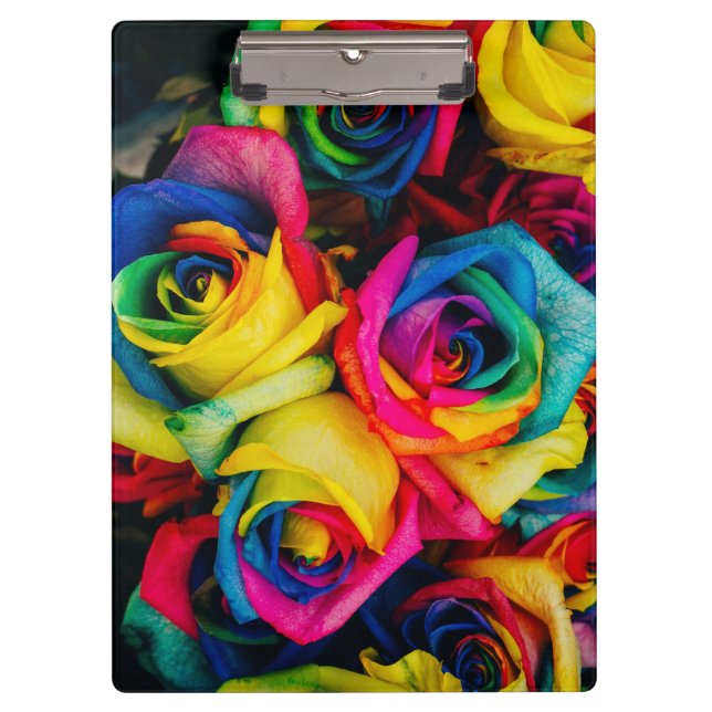 Beautiful Colourful roses Clipboard (Front)