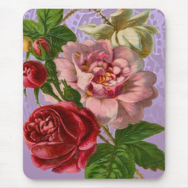 Beautiful Colourful Roses Mouse Pad (Front)