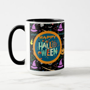 Beautiful Colourful Scary Halloween Patterns Mug