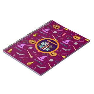 Beautiful Colourful Scary Halloween Patterns Notebook