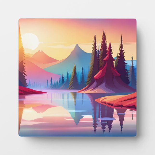 Beautiful colourful scenery  plaque (Front)